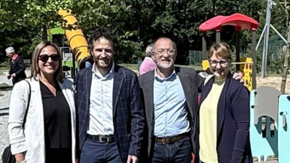 L'assessore Vignale inaugura il nuovo parco della pace a Lozzolo